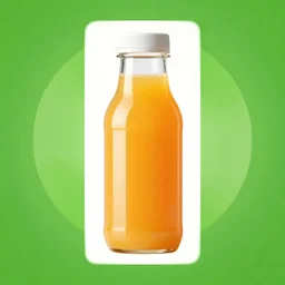 banner template green orange color, juice label template