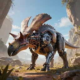 cybernetic ankylosaurus from horizon zero dawn
