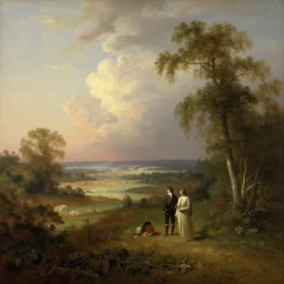 Landscape, by Albert Bierstadt, Andreas Rocha, John Constable, Thomas Cole, 4k
