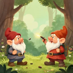 dwarves shooting bugs