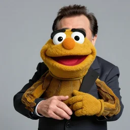 studio portrait still of muppet!!!!! danny devito!!!!!! as a muppet muppet as a muppet, 8 k, studio lighting, key light,