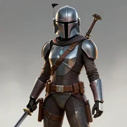 lady mandalorian, 4 k, art station
