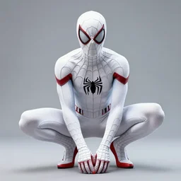 spider - man in a white costum