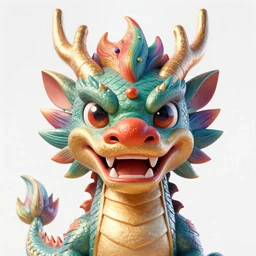 3 d, dragon, colorful, front portraits, deep eyes