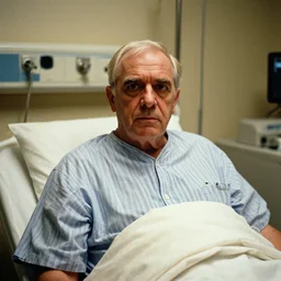7 0 s movie still of a old meat man in the hospital, cinestill 8 0 0 t 3 5 mm eastmancolor, heavy grain, high quality, high detail