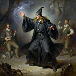 stunning male wizard casting his shadow spell, highly detailed painting by gaston bussiere, craig mullins, j. c. leyendecker, 8 k