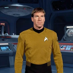 starfleet officer on the bridge of the enterprise by mark ryden