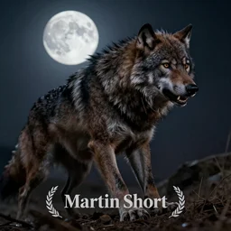 martin short under a full moon transforming into a werewolf, his face contorts in pain as his body changes into a beast cinematic dramatic lighting award winning scene