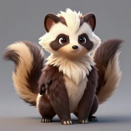 a transhuman skunk fursona, highly detailed, by kawacy, trending on artstation, furry art