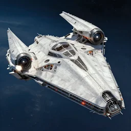 a concept art for a star wars spaceship,cinematic, in the style of Ralph McQuarrie