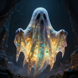 A photo of glowing horror ghost demon poltergeist dementor, 8k, ultra detail, volumetric lighting, unreal engine, octane render, ultra realistic, max quality, epic 35 mm lens shot, photorealism