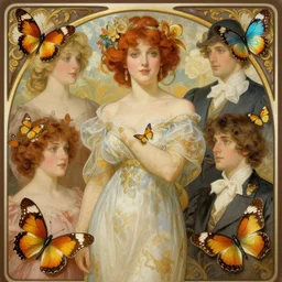butterflies, elegant, highly detailed, digital painting, artstation, concept art, smooth, sharp focus, illustration, ArtStation, art by artgerm and greg rutkowski and alphonse mucha and J. C. Leyendecker and Edmund Blair Leighton and Charlie Bowater
