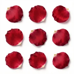 various kinds of separate rose petals, botanical illustration, white background, 8 k, dramatic setting