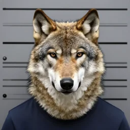 wolf headed human, mugshot