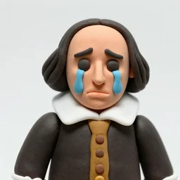 william shakespeare crying, made from play - doh