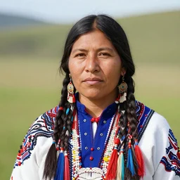 a native american woman, native of france, from french native tribes