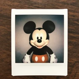 found polaroid of mickey mouse, compromising, embarrassing, scary