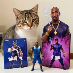 aesthetic cat and 2pac smoking fortnite packs