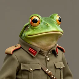 Pepe the Frog in military uniform, Schutztruppe, German East Afrika, WW1 Tooth Wu Artgerm Greg Rutkowski Alphonse Mucha Beeple artstation deviantart, 8k, fanart, extreme aesthetic
