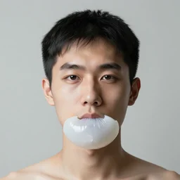 man face made of gas