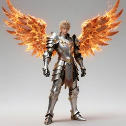 fantasy character portrait, spiky armor male knight with burning angel wings, ultra realistic, wide angle, intricate details, oriental artifacts, highly detailed by peter mohrbacher, hajime sorayama, wayne barlowe, boris vallejo, aaron horkey, gaston bussiere, craig mullins