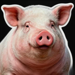 pig wrestler close up portrait, high resolution quality extremely detailed 8k intricate sticker precise sharp color heavy texture painting by rembrandt