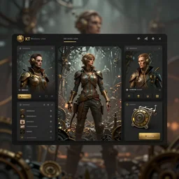 beautiful render of user interface, steampunk by victo ngai and andreas rocha and greg rutkowski, trending on artstation, unreal engine, 8 k hd wallpaperjpeg artifact, blur, artfact