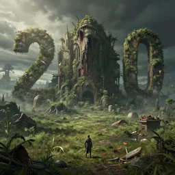 soma game art style, post apocalyptic, hyperdetailed, hyperrealistic, horror, nature, 20000 years after human annihilation