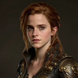 steampunk portrait of emma watson, au naturel, hyper detailed, digital art, trending in artstation, cinematic lighting, studio quality, smooth render, unreal engine 5 rendered, octane rendered, art style by klimt and nixeu and ian sprigger and wlop and krenz cushart.