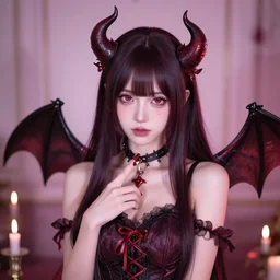 a very cute and beautiful demonic eldritch girl