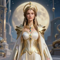 an urban fantasy portrait of the powerful empress of the solar system in the style of anna dittmann and in the style of kim jung gi. glowing, ornate and intricate linework, stunning, dynamic lighting, ultrafine and hyperdetailed.