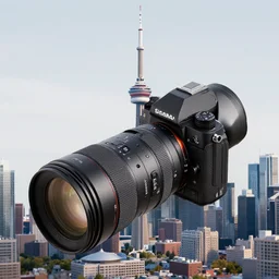 4 k hd, high detail photograph of toronto, shot with sigma f / 4. 2, 2 5 0 mm sharp lens, wide shot, volumetric lighting, isometric view, highly detailed texture render, unreal engine