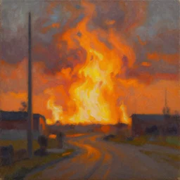 heatwave, oil on canvas, by jeffrey catherine jones