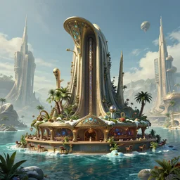 building by salvador dali, atlantis alien showers universe wilderness futuristic liberty city vice city san andreas junglepunk gem biopunk architecture island azeroth apocalyptic scumm bar at winter water, archdaily, wallpaper, highly detailed, trending on artstation.