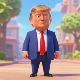 donald trump pixar 3 d cartoon style