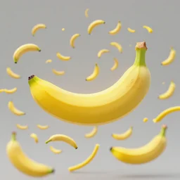 hundreds of tiny floating bananas, digital art, concept art, trending on DeviantArt, trending on Artstation, high quality, 8K HDR, octane render, unreal engine 5, path tracing, breathtaking landscape, dramatic lighting, cinematic, highly detailed