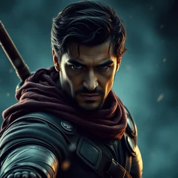 kurdish superhero in a movie directed by christopher nolan, movie still frame, promotional image, imax 7 0 mm footage