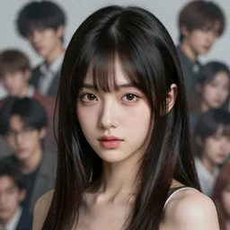 beautiful anime youngwoman, cute - fine - face, oil slick hair, realistic shaded perfect face, extremely fine details, realistic shaded lighting, dynamic background, artgerm, 8 k ultra realistic, highly detailed, art by sylvain sarrailh, alena aenami, jeremy lipkin, michael garmash, ando tadao, kan liu, 8 k, extremely detailed, surreal, portrait,