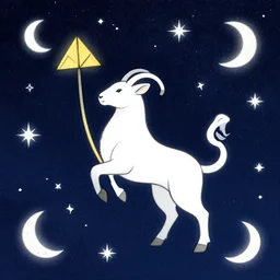 artistic drawing zodiac sign sagittarius, stars, moons, space