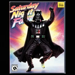 of Darth Vader dancing just like John Travolta on the cover of Saturday Night Fever, 4k