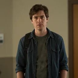 Medium shot of a typical character in the style of Craig Spearing
