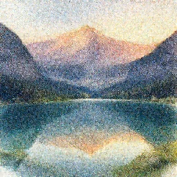 alpine lake. bautiful sunrise. watercolor. trending on artstation
