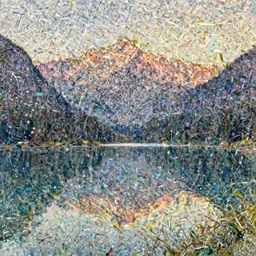 alpine lake. bautiful sunrise. watercolor. trending on artstation