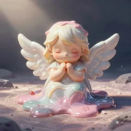 melting anorexic pastel cute slimy slime angels, decora inspired illustrations