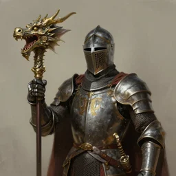 knight with head of dragon as his trophy, highly detailed, digital painting, cgsociety , concept art, sharp focus, illustration, art by artgerm and greg rutkowski and alphonse mucha