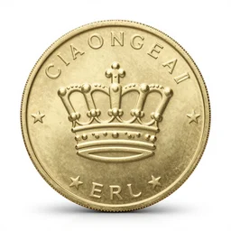 single coin, ui, 2 d, mark of a crown in the centre
