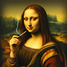 the mona lisa smoking a joint, da vinci