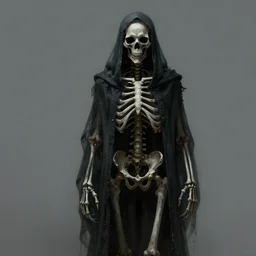dementor. skeleton. draped in dark sheet. sheet flowing from bones. dark colors. menacing. haunting. frightening. trending on artstation. award winning. artgem. greg rutkowski. beksinski. extremely detailed. 4 k.