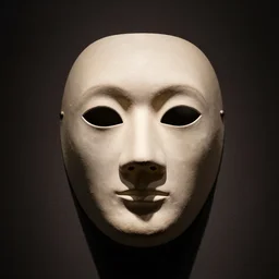 Jason mask in a museum, dark, lonely, up-close, realistic, 8k, detailed