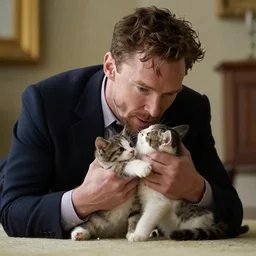 benedict cumberbatch mauled by a kitten